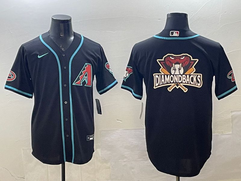 Men Arizona Diamondback Blank Black Game 2025 Nike MLB Jersey style 1->arizona diamondback->MLB Jersey